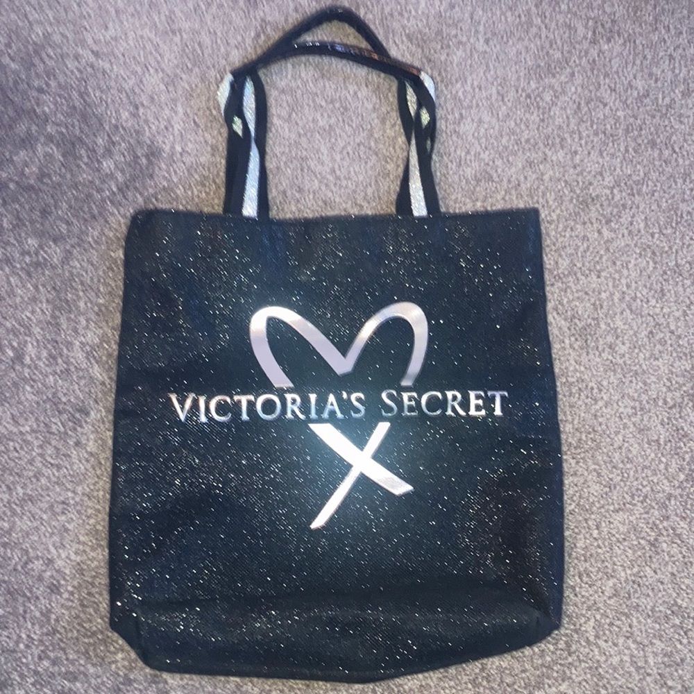 Victoria’s Secert, Beautiful, Silver and Black Glitter Bag,